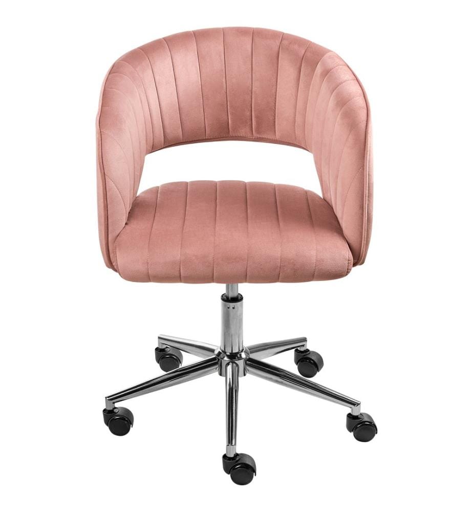 Chaise de bureau KATONAH Velours Rose