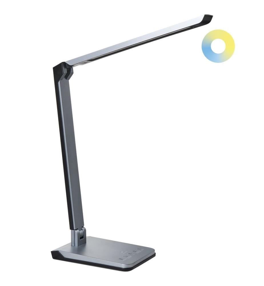 LED Schreibtischlampe PICTOR mit Dimmer Dunkelgrau