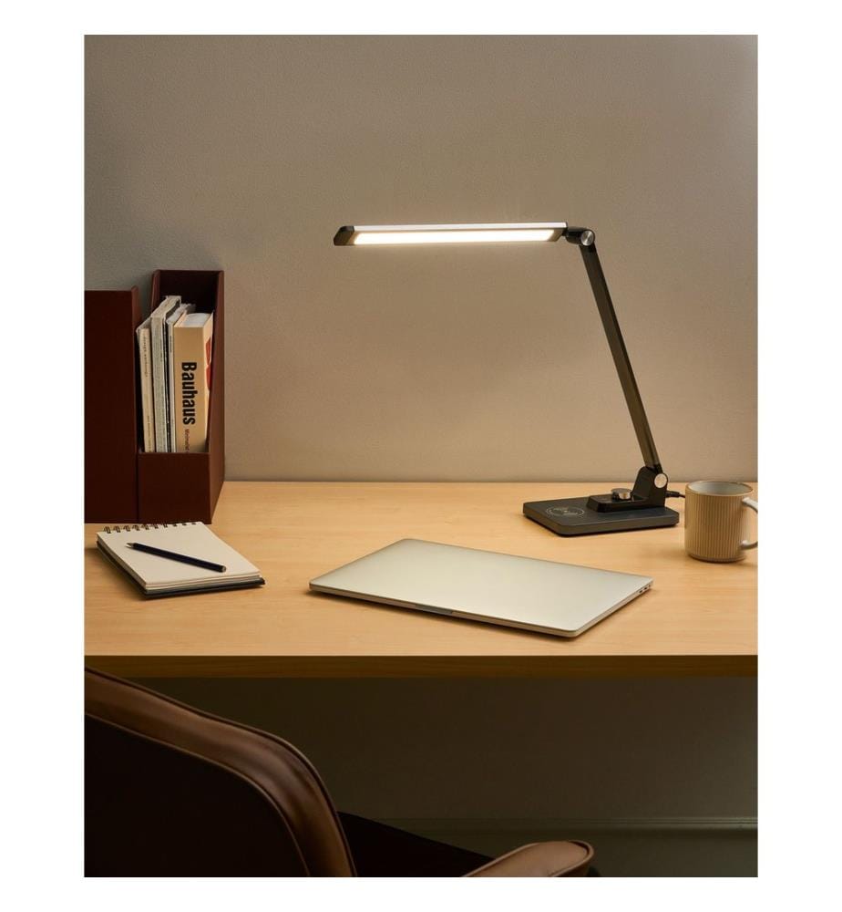 Lampada da scrivania a LED ENIF con Caricatore wireless Nero