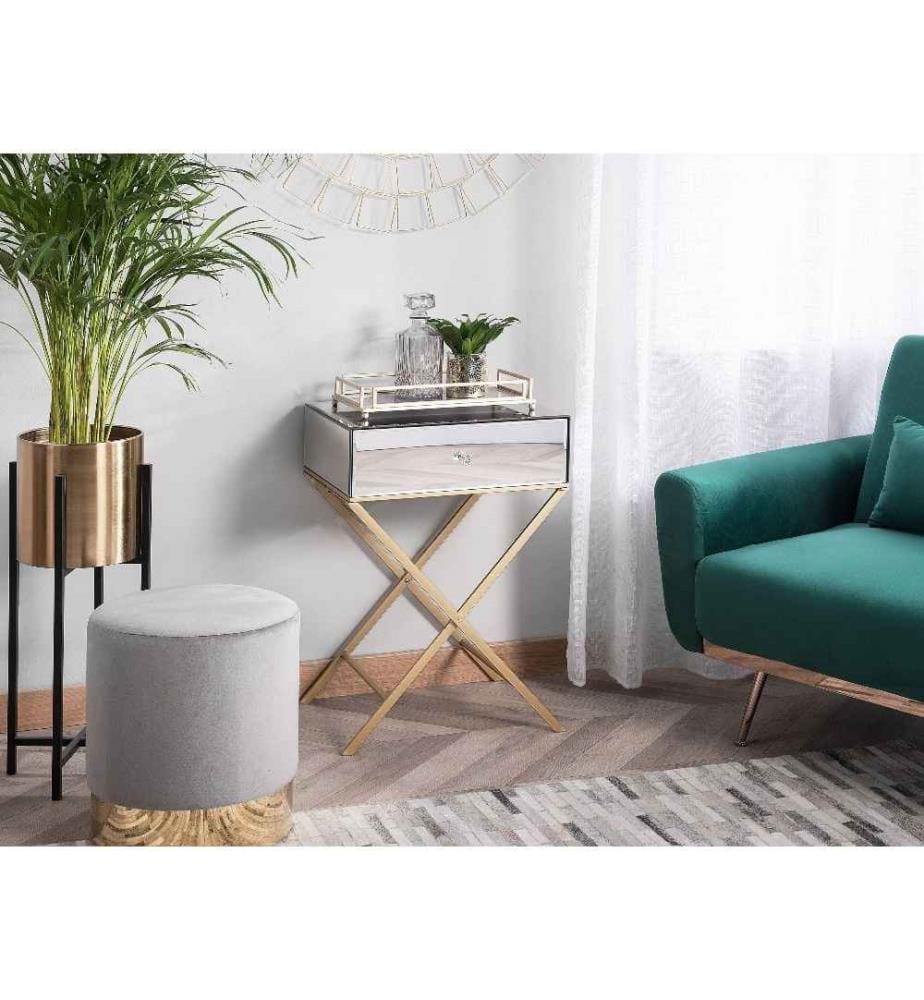 Side Table VIVY Glass Mirrored Silver