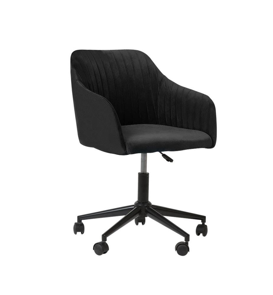 Chaise de bureau VENICE Velours Noir