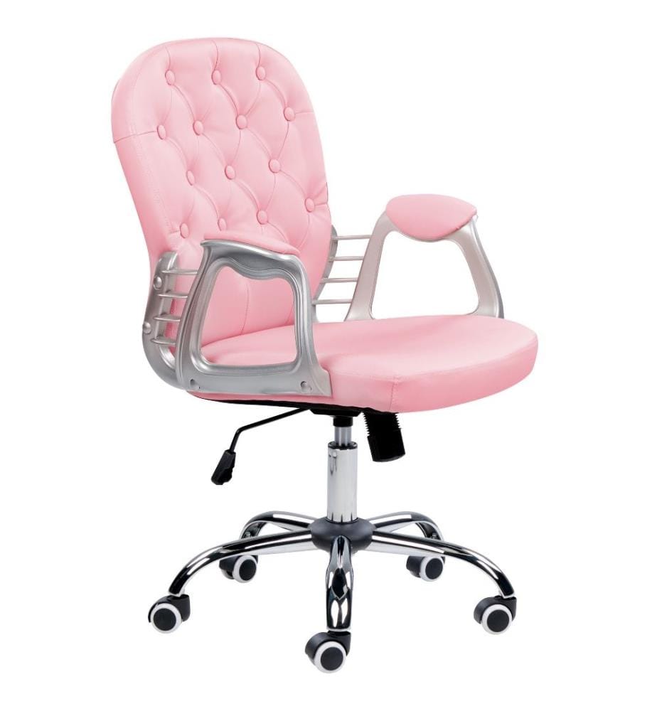 Chaise de bureau PRINCESS Cuir PU Rose