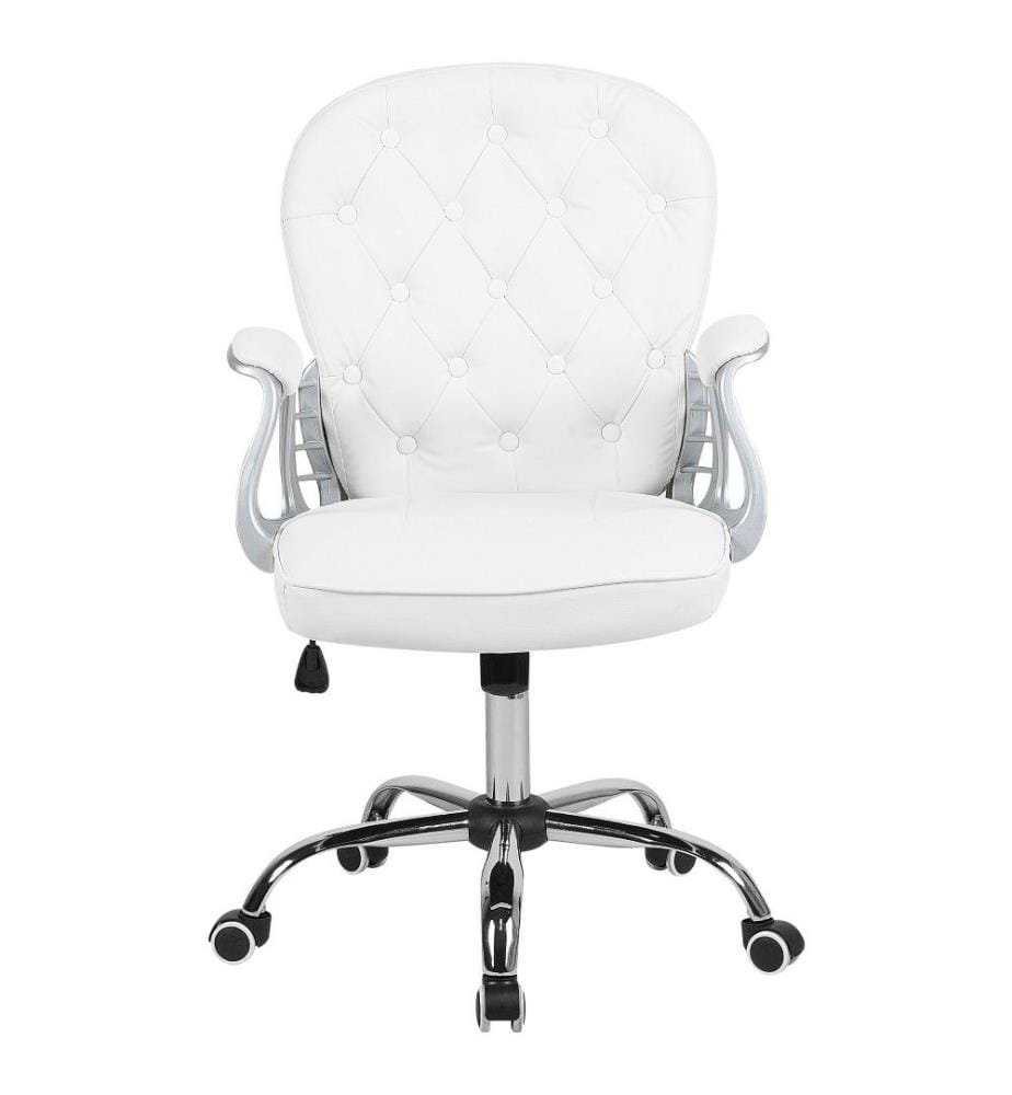 Chaise de bureau PRINCESS Cuir PU Blanc