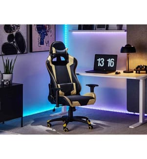 Sedia da gaming KNIGHT Pelle sintetica Oro
