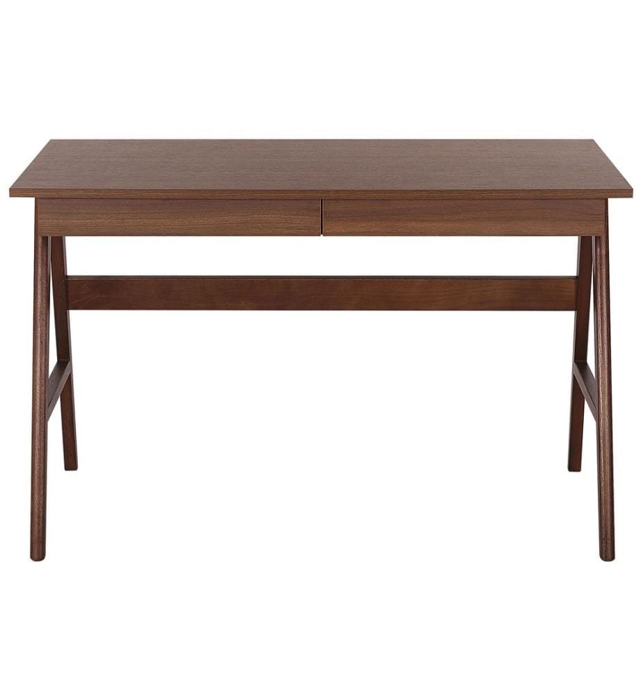 Table de bureau SHESLAY Marron foncé 120 cm 70 cm avec tiroirs
