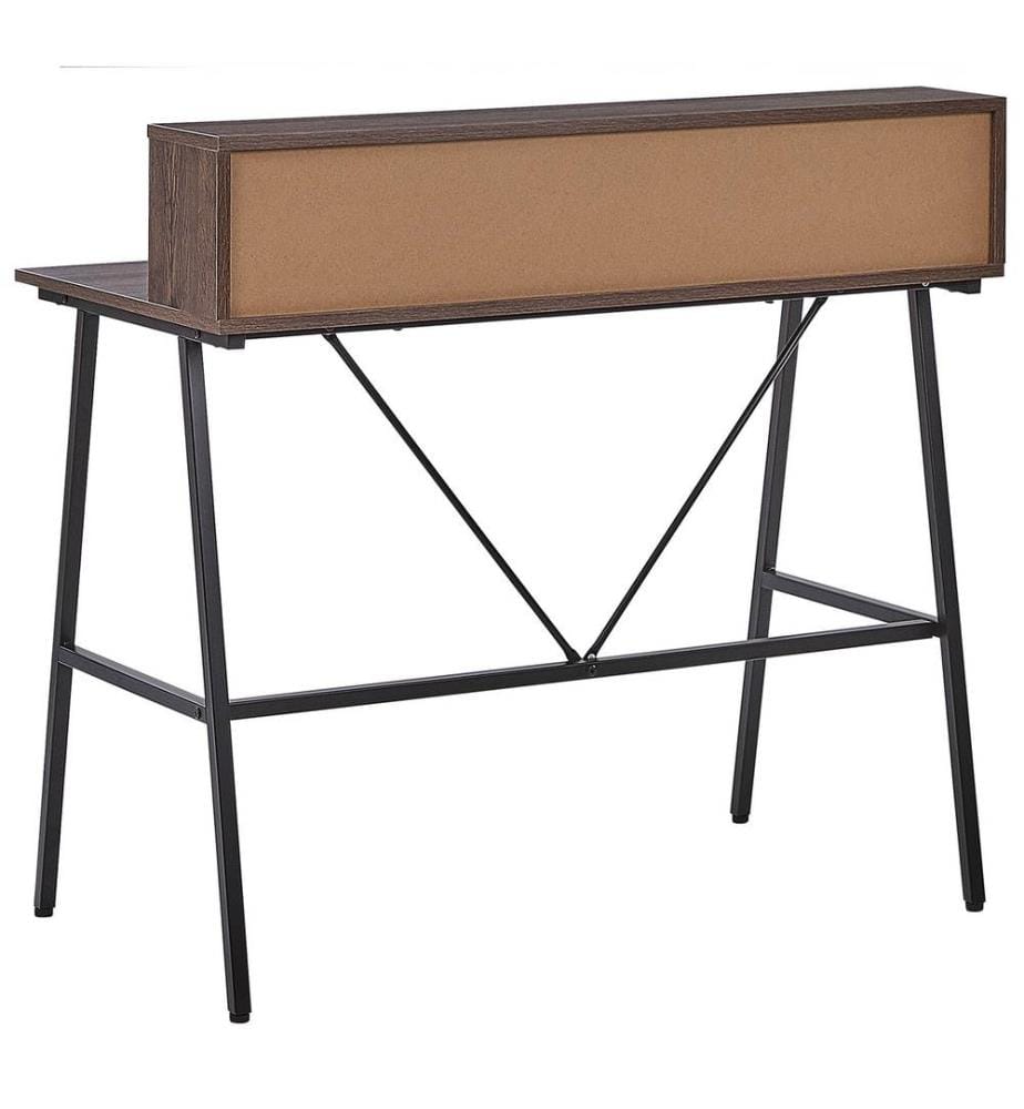 Schreibtisch heller Holzfarbton Spannplatte/Metall mit Ablage 100x50 cm Büro Kinderzimmer Schule