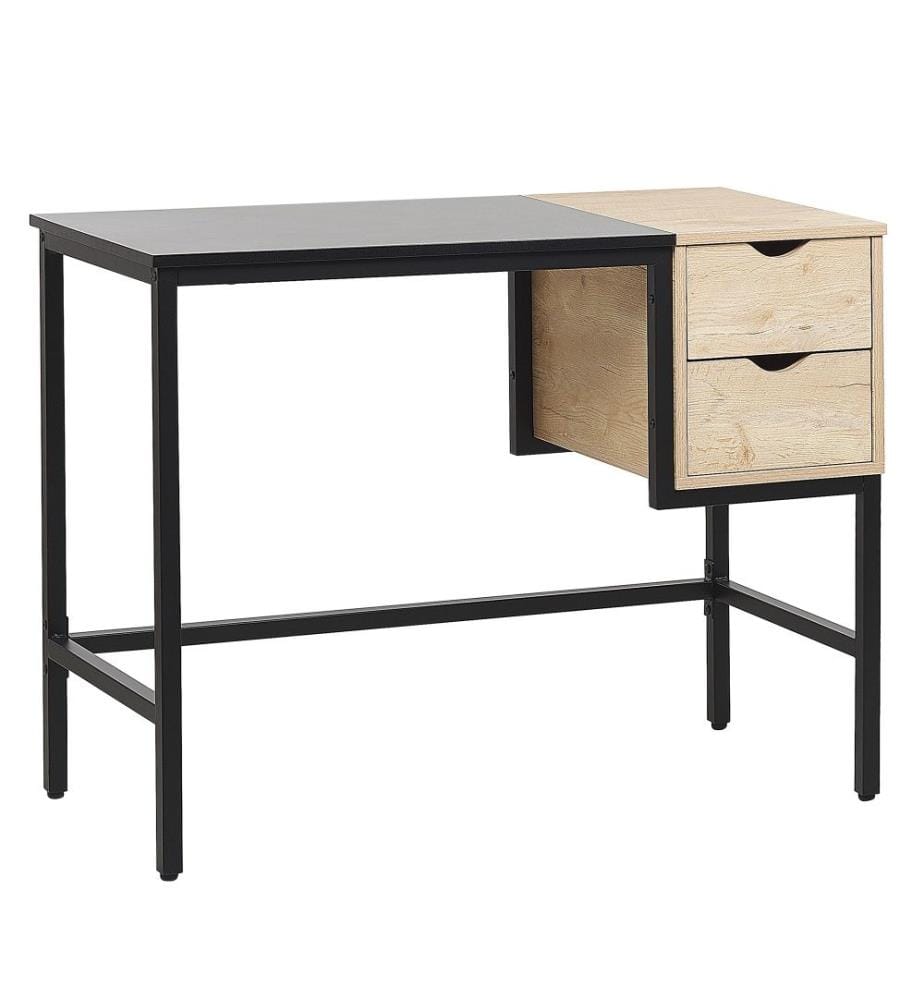 Table de bureau HARPER Noir 100 cm 48 cm avec tiroirs