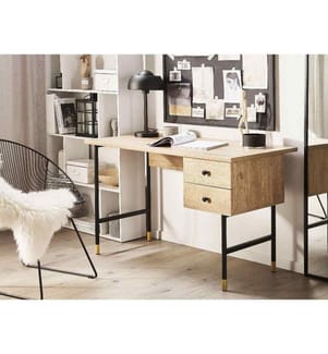 Scrivania ABILEN Marrone chiaro 120 cm 60 cm con Cassetti