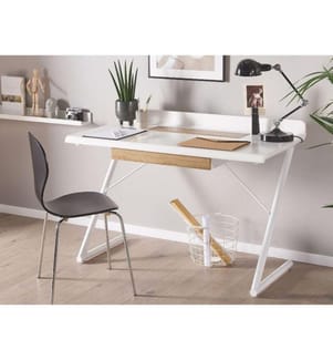 Scrivania FOCUS Bianco 120 cm 60 cm con Cassetti