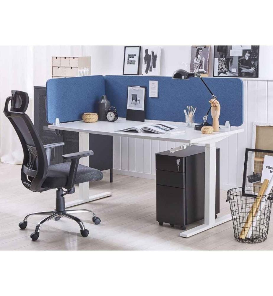 Cloison amovible de bureau WALLY 80 x 40 cm Bleu