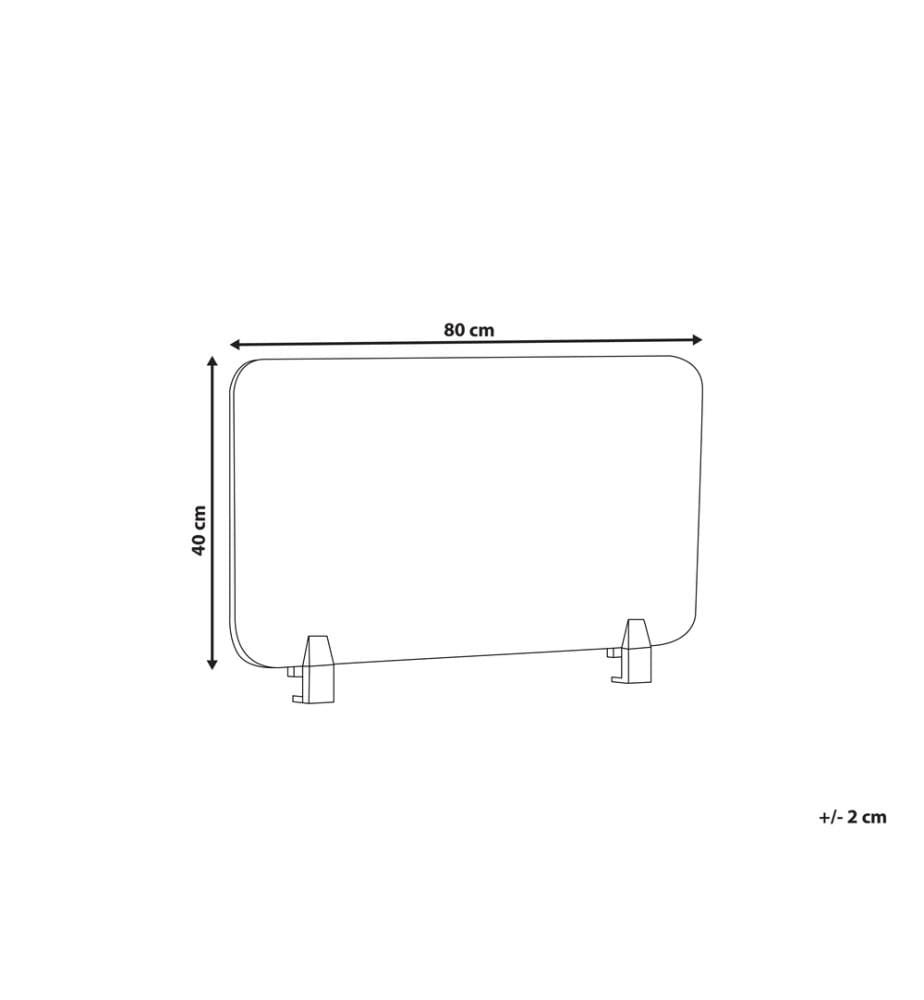 Schreibtischtrennwand WALLY 80 x 40 cm Hellgrau