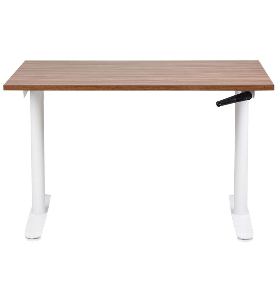 Bureau réglable en hauteur manuellement DESTINAS Marron/blanc 120 cm 72 cm