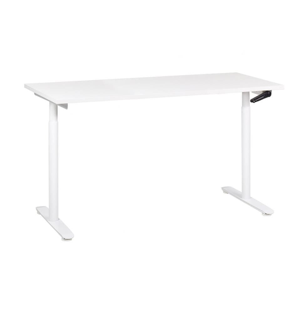 Schreibtisch manuell höhenverstellbar DESTINAS Weiss 160 cm 72 cm