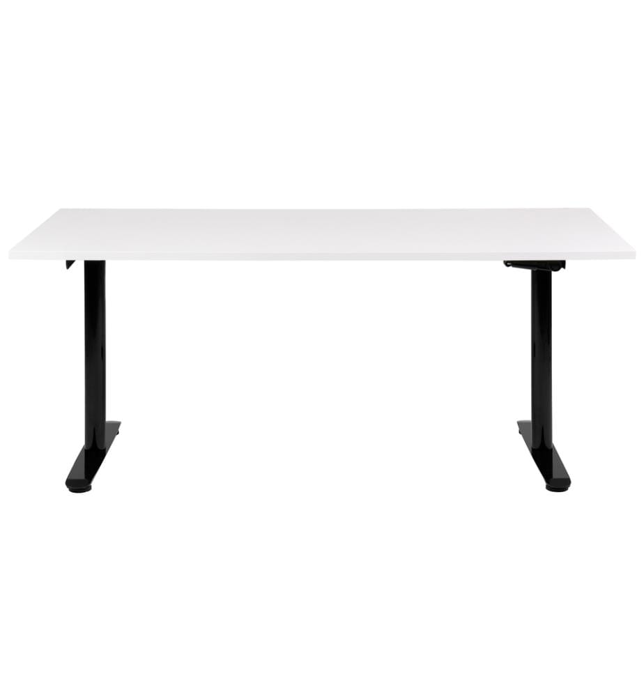 Schreibtisch manuell höhenverstellbar DESTINAS Weiss / Schwarz 160 cm 72 cm