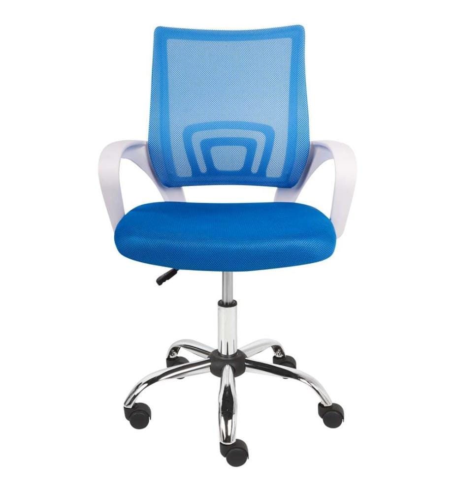 Sedia girevole da ufficio con schienale reclinabile regolabile in altezza blu moderna ufficio in casa