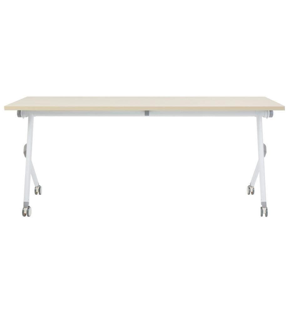 Bureau pliable BENDI Marron clair 180 cm 60 cm avec roues