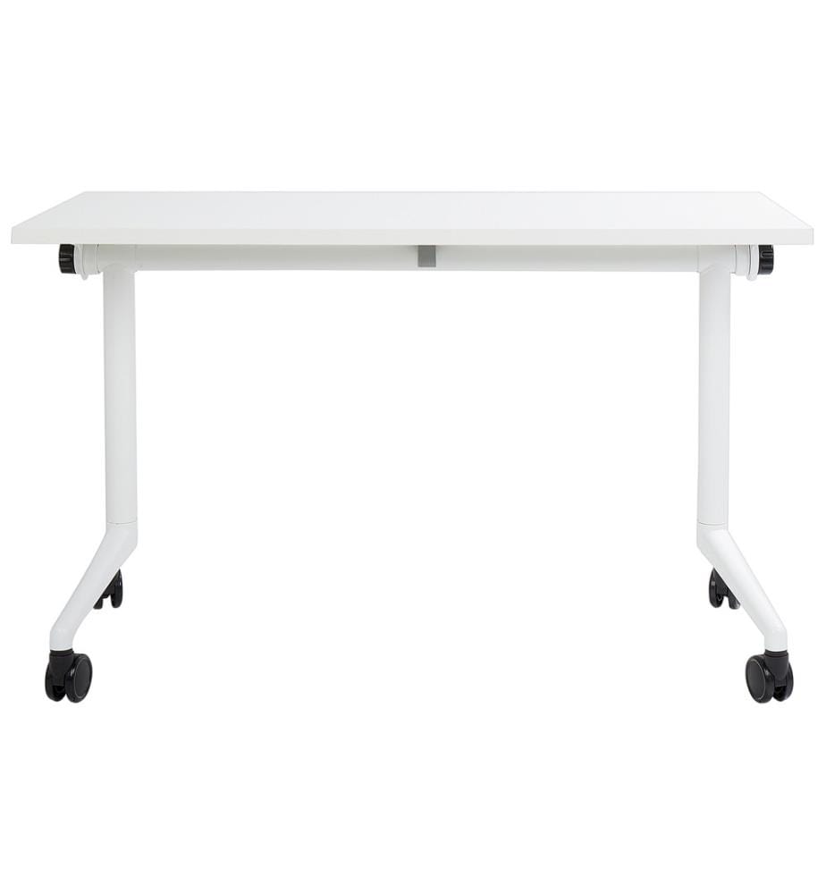 Bureau pliable CAVI Blanc 120 cm 60 cm avec roues