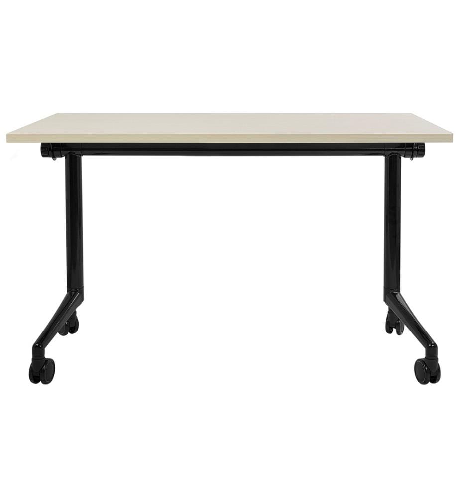 Bureau pliable CAVI Marron clair 120 cm 60 cm avec roues