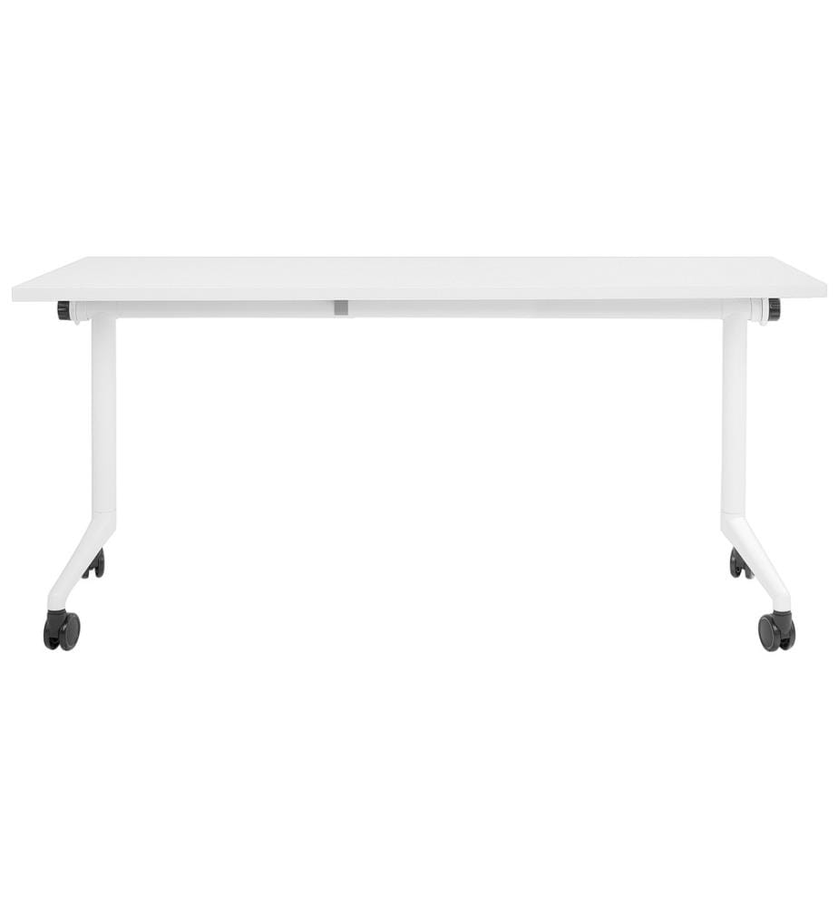 Bureau pliable CAVI Blanc 160 cm 60 cm avec roues