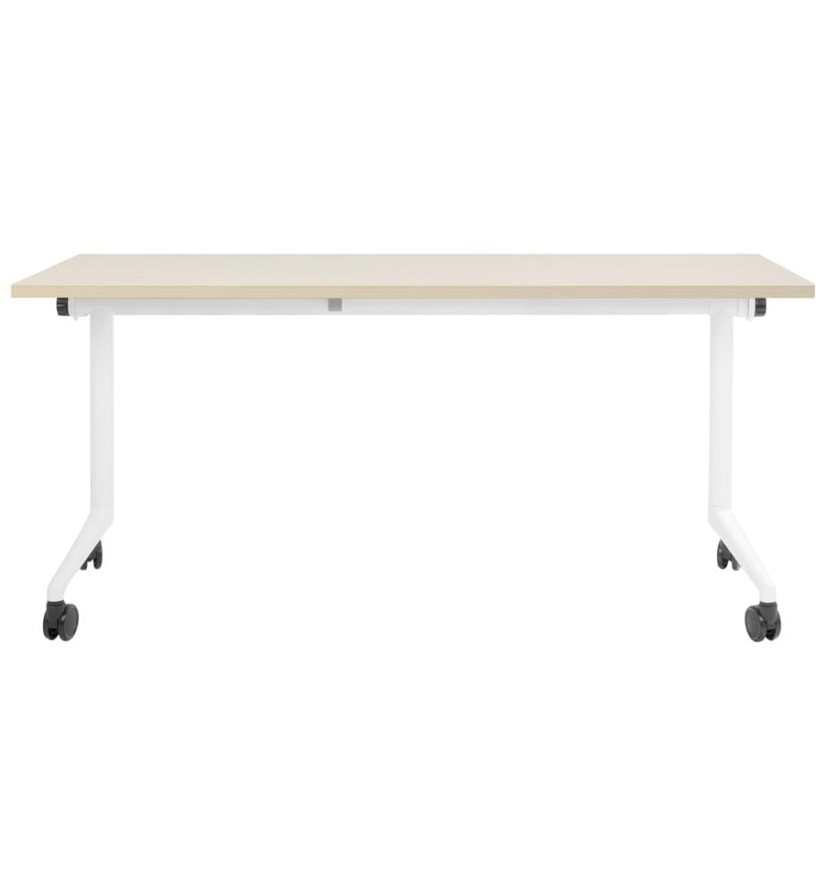 Bureau pliable CAVI Marron clair 160 cm 60 cm avec roues