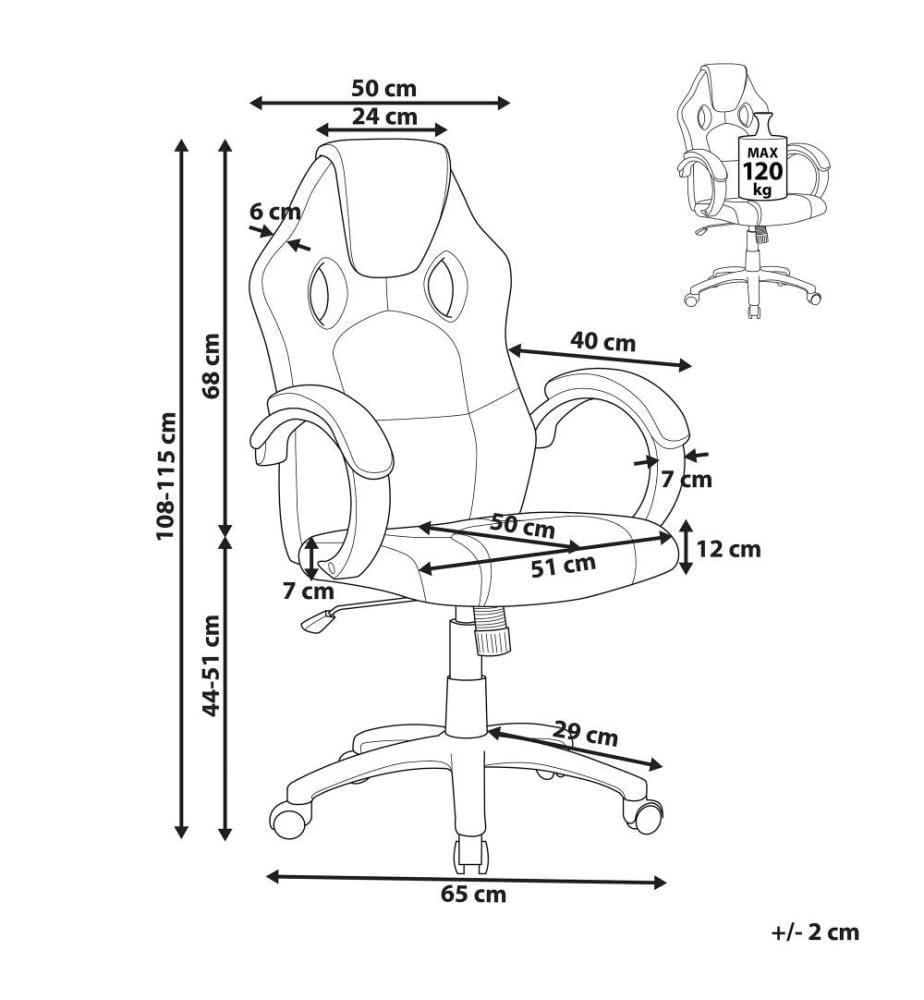 Sedia da ufficio FIGHTER Pelle sintetica Grigio chiaro