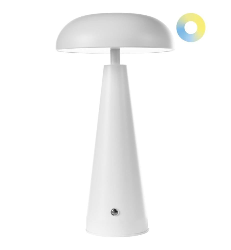 Wireless LED Table Lamp BOCONO with Dimmer Metal White