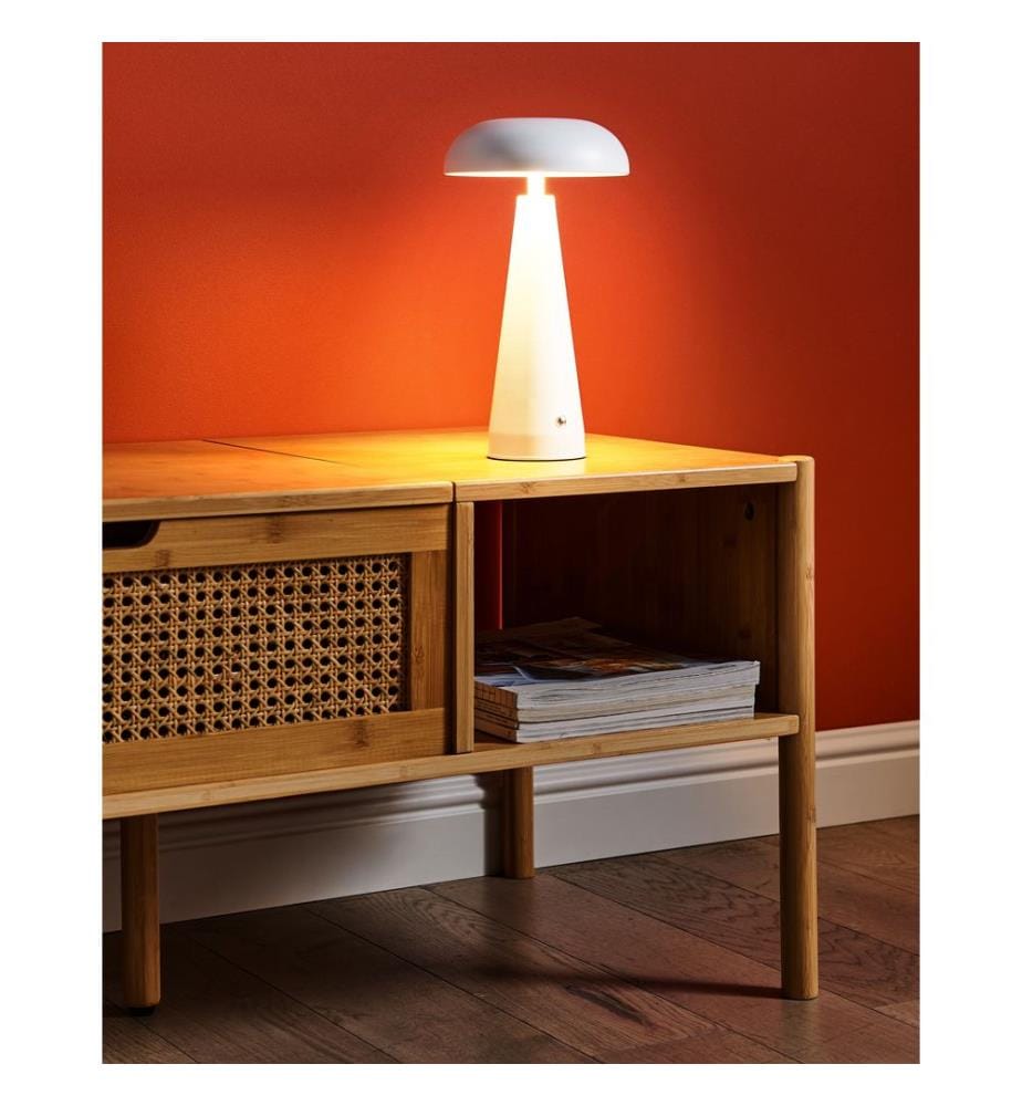 Wireless LED Table Lamp BOCONO with Dimmer Metal White