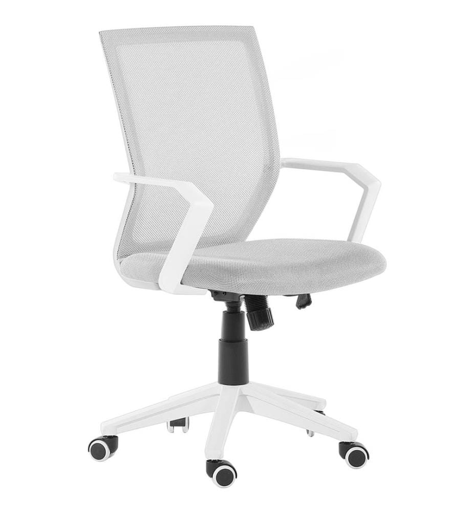 Bürostuhl Grau mit Weiss drehbar Bürostuhl Bequem Modernes Design