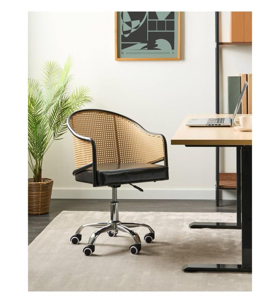 Chaise de bureau REDDING Cuir PU Noir