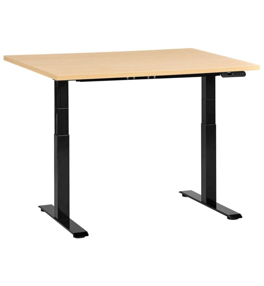 Bureau réglable en hauteur électriquement DESTINES Noir/marron clair 120 cm 72 cm