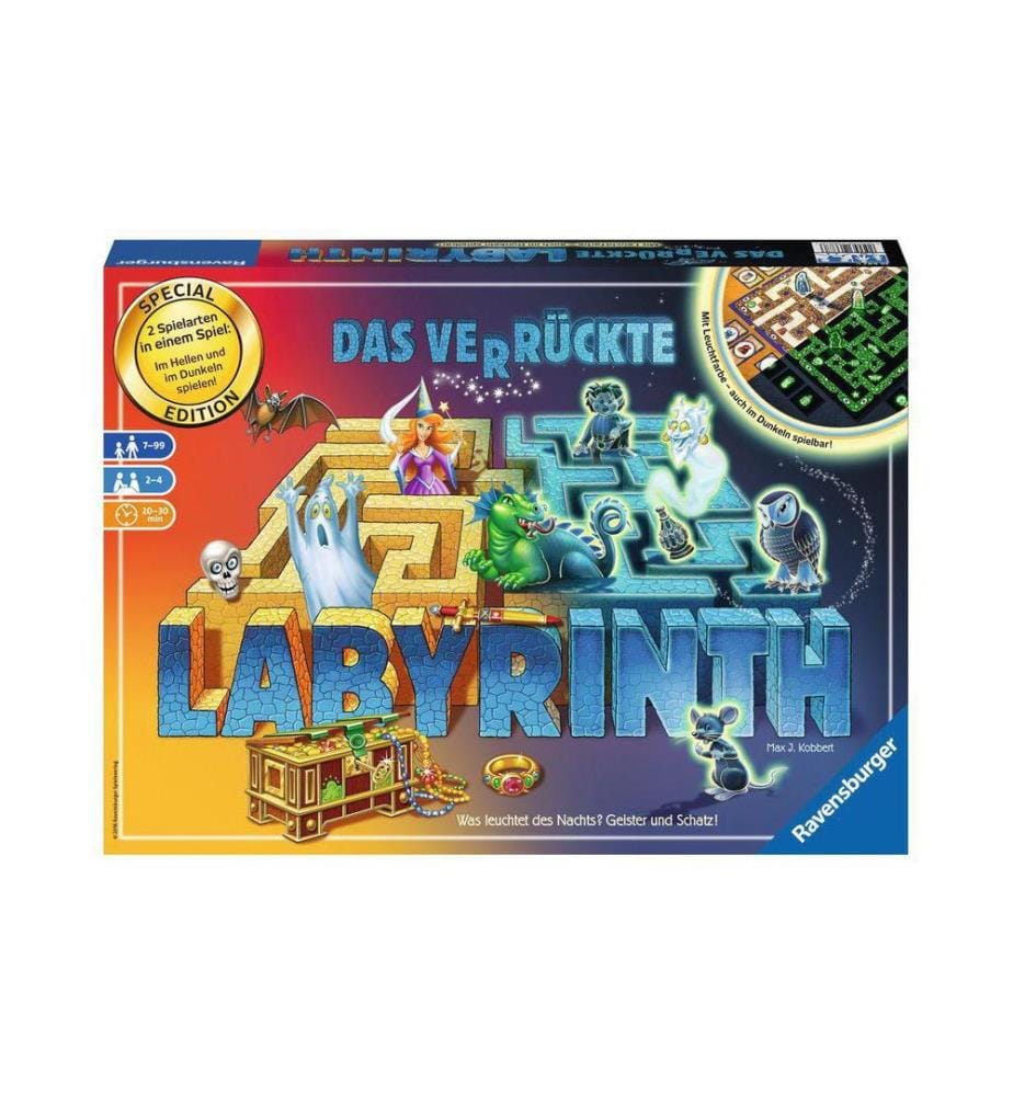 RAVENSBURGER - Familienspiel Das verrückte Labyrinth Glow in the Dark