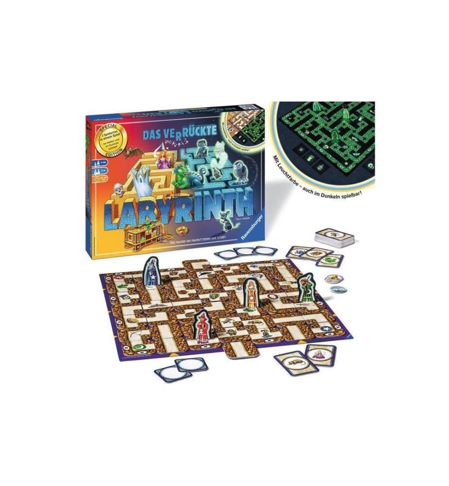 RAVENSBURGER - Familienspiel Das verrückte Labyrinth Glow in the Dark