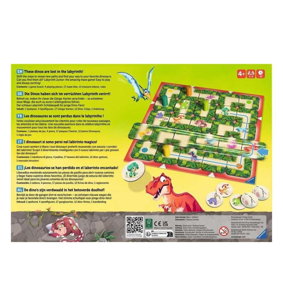 RAVENSBURGER - Kinderspiel Dino Junior Labyrinth