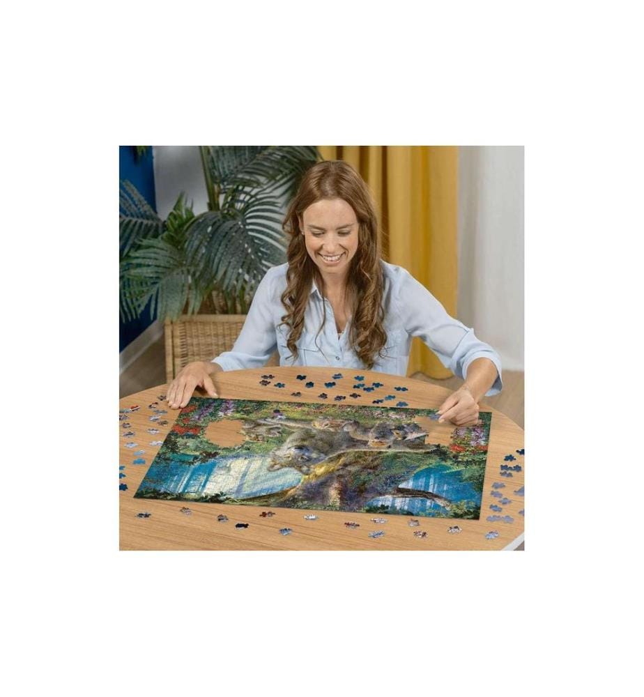 RAVENSBURGER - Puzzle Les loups dans la forêt