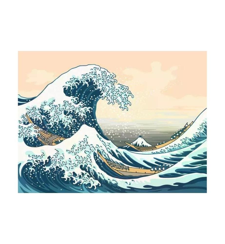 RAVENSBURGER - Peinture avec chiffres CreArt: La grande vague (Hokusai)