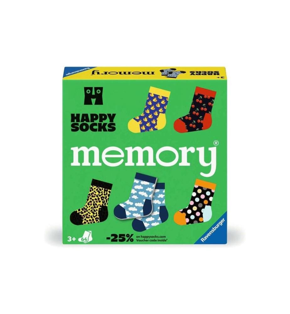 RAVENSBURGER - Familienspiel Memory Happy Socks