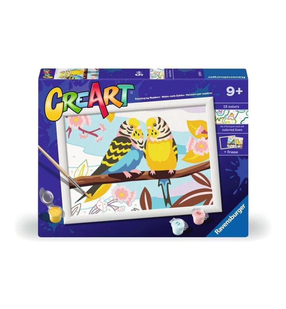 RAVENSBURGER - Malen nach Zahlen CreArt Lovely Budgies