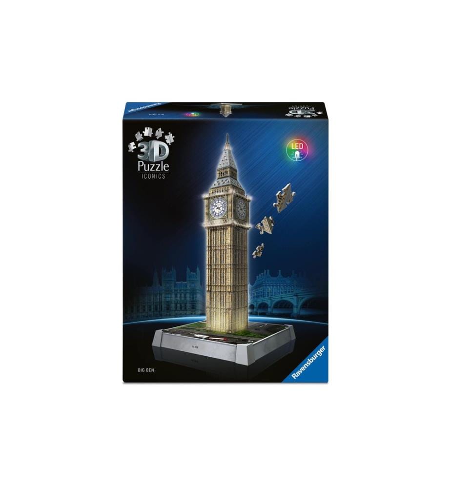 RAVENSBURGER - 3D Puzzle Iconics Big Ben with Light