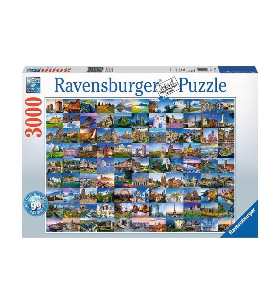 RAVENSBURGER - Puzzle 99 Beautiful Places in Europe