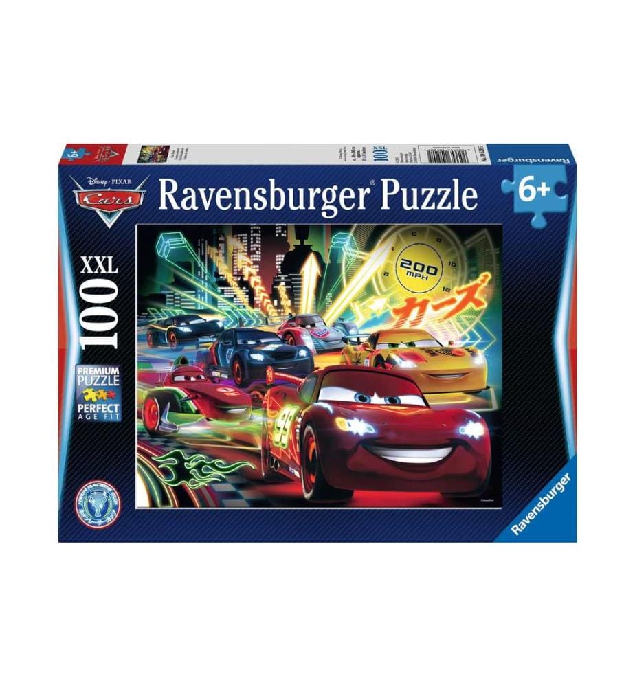 Ravensburger Puzzle Cars Neon 100 pièces XXL