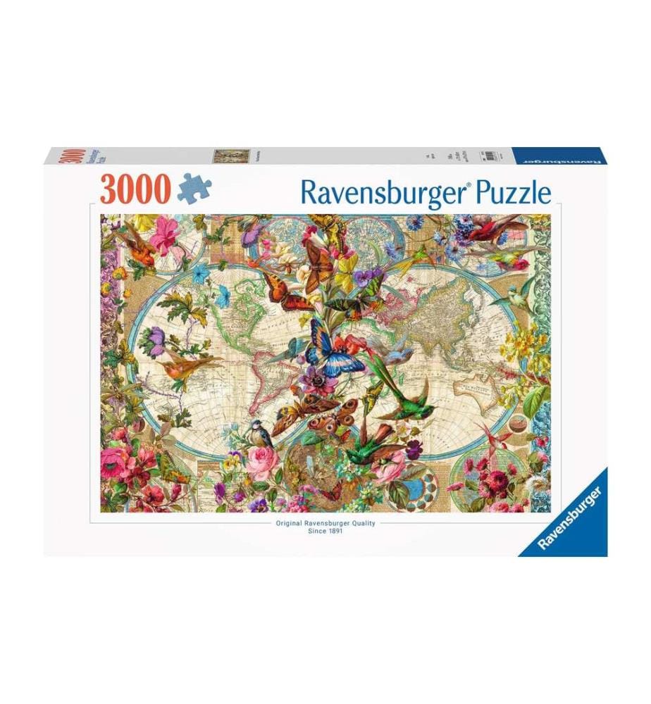 Ravensburger Puzzle Weltkarte mit Schmetterlingen 3000 Teile