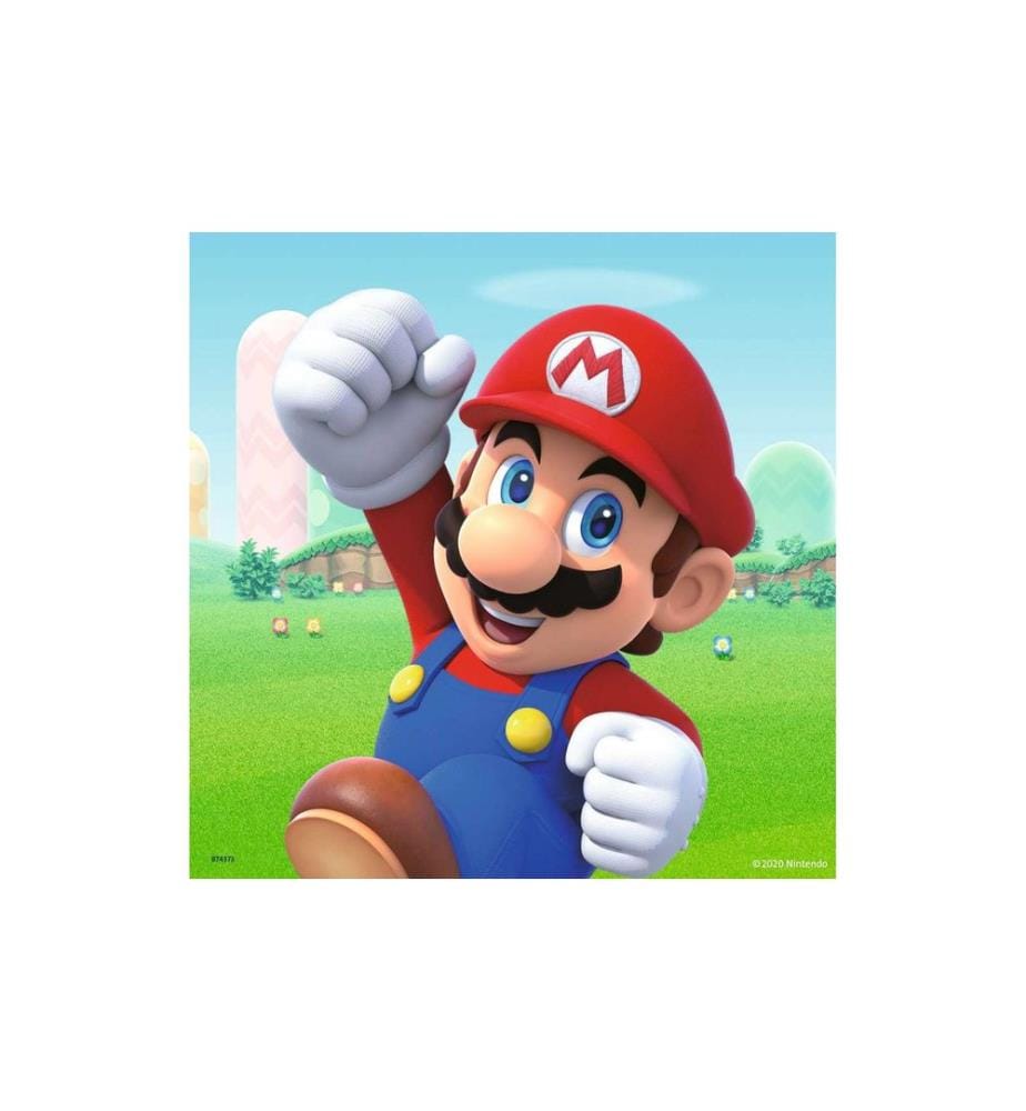 Ravensburger Puzzle Super Mario 3 x 49 pièces, avec mini-posters