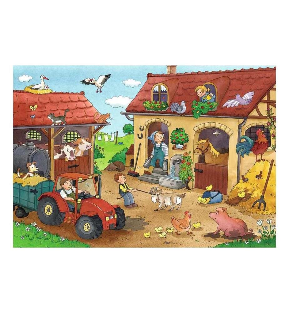 Ravensburger Puzzle Travailler dur à la ferme 2 x 12 pièces