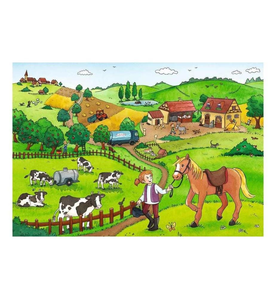 Ravensburger Puzzle Travailler dur à la ferme 2 x 12 pièces