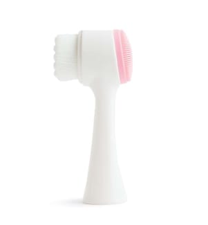 Spazzola multifunzionale per il viso in silicone a doppia faccia - Rosa pallido