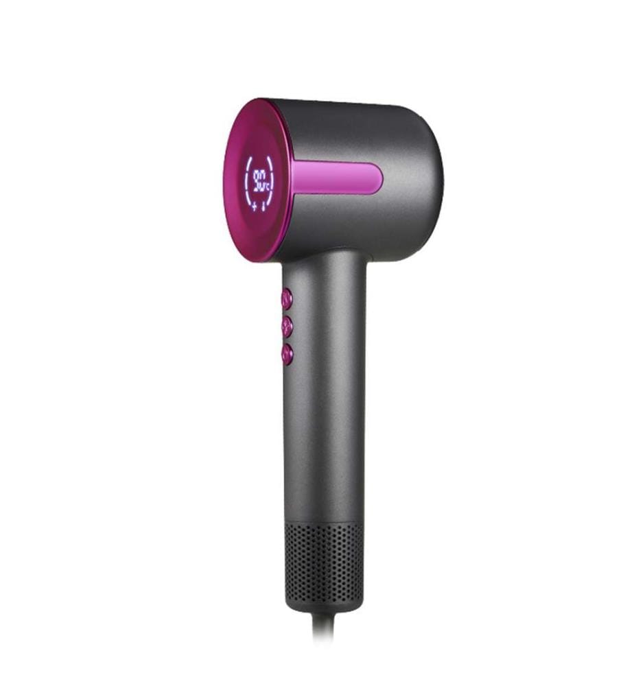 Asciugacapelli ionizzante 1500W, 3 velocità - Fucsia