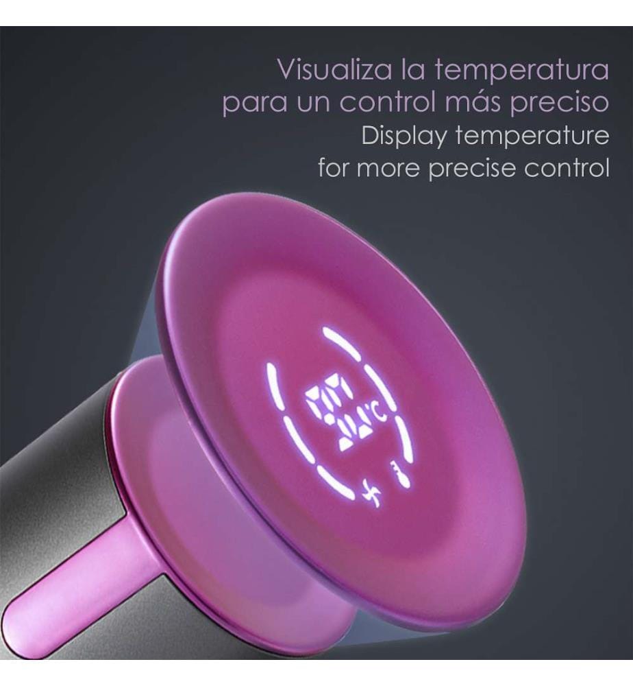 Asciugacapelli ionizzante 1500W, 3 velocità - Fucsia
