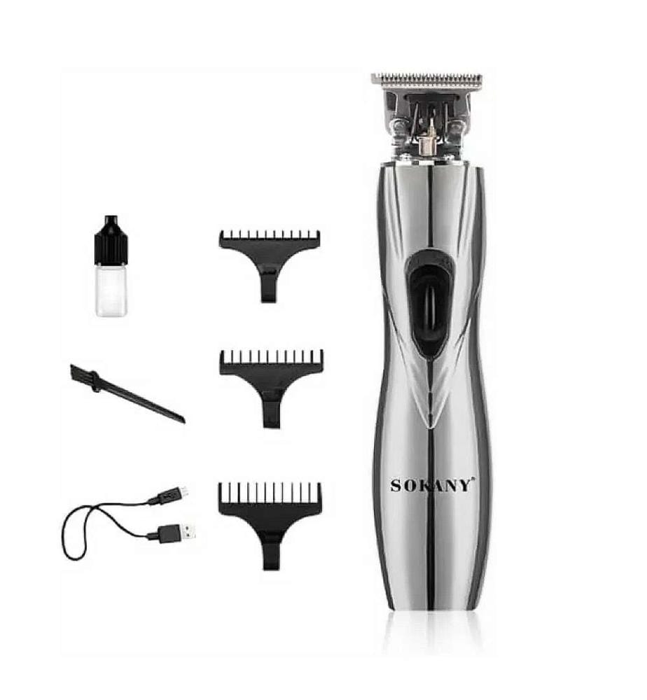 Tondeuse à cheveux et à barbe rechargeable 1200mAh Design ergonomique - Silver