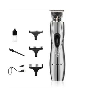 Rechargeable hair and beard trimmer 1200mAh Ergonomic design - Silver