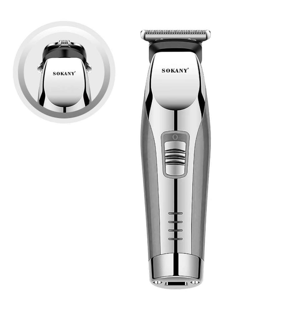 Rechargeable hair and beard trimmer Ergonomic design - Silver